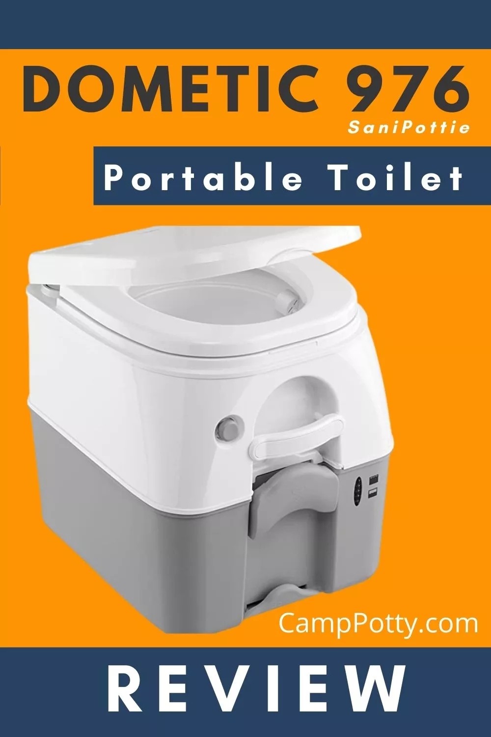 An in-depth review of the DOMETIC SaniPottie Portable Toilet. pros and cons of the product, how it is used and who is it for.