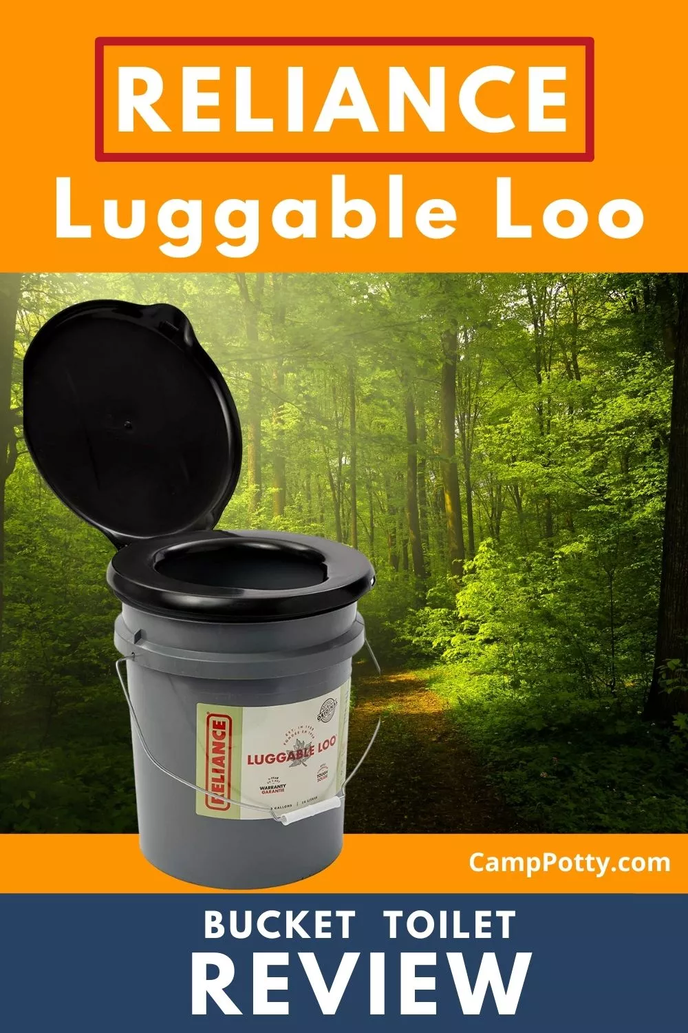 An in-depth review of Reliance Luggable Loo Review bucket Toilet. Incl. pros and cons, how it is use and who is it for.